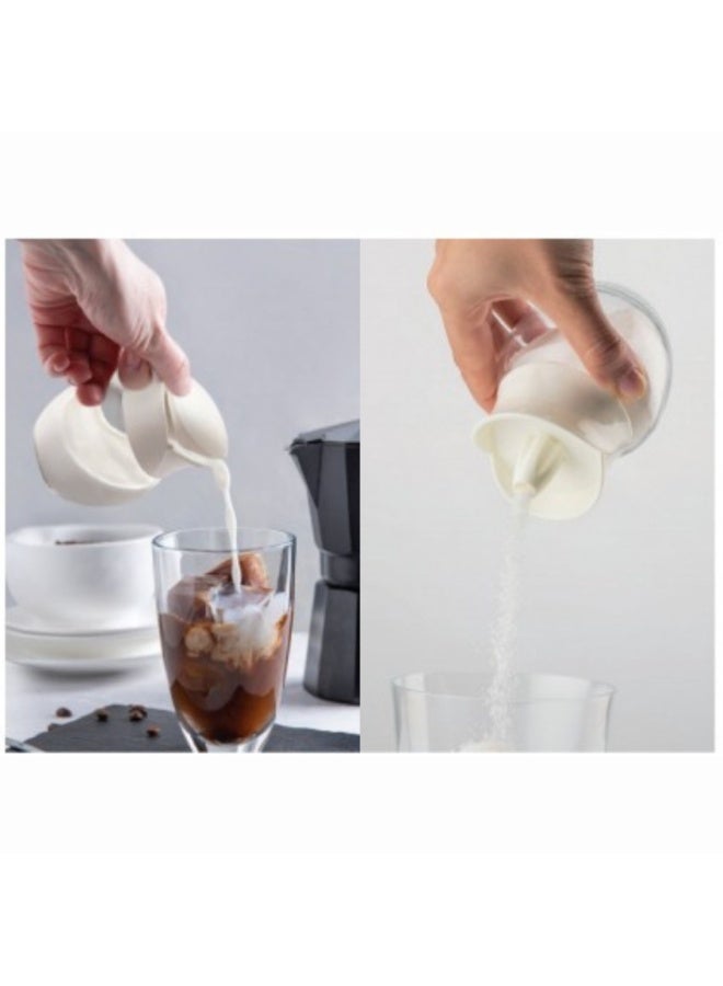 كيوليكس آيديز طقم سكرية وابريق حليب زجاج للتقديم والضيافة والمطبخ - Image 4